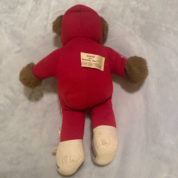 Vintage Albert The Running Bear Plush Red Jogging Suit 1979 North American Bear - Picture 4 of 6